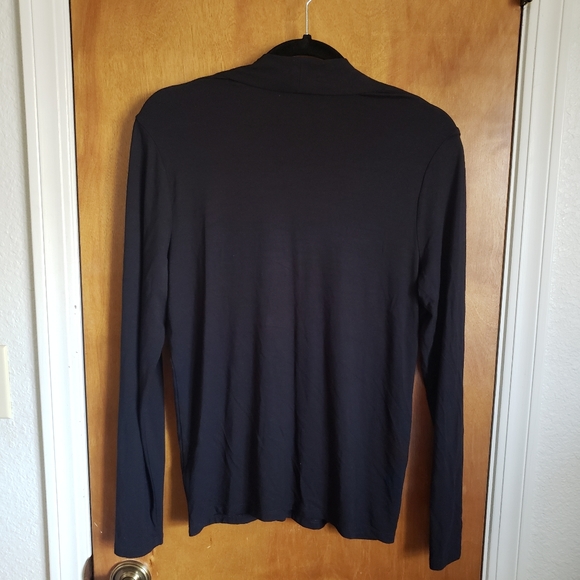 TALBOTS BLACK RAYON/SPANDEX TOP - Picture 2 of 5